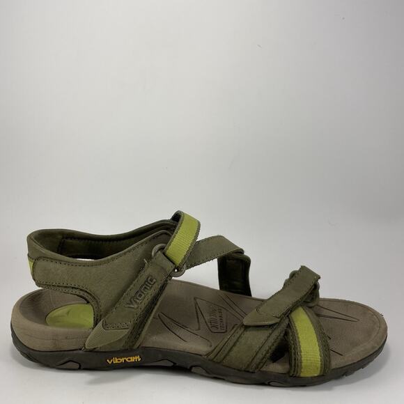 Vionic Muir Adjustable Strappy Active Sandals Womens Size 8 Olive Green Vibram - Picture 1 of 9